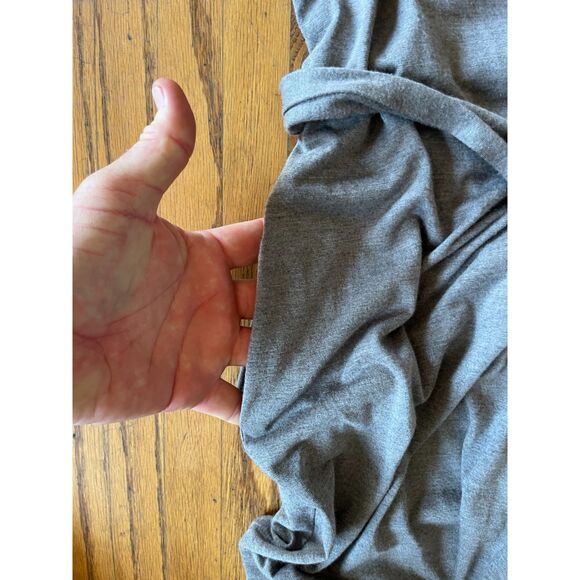 Natori Gray Cotton Rayon Slip Shift Wrap Maxi Robe Dress   Women's Size Medium - Picture 7 of 10